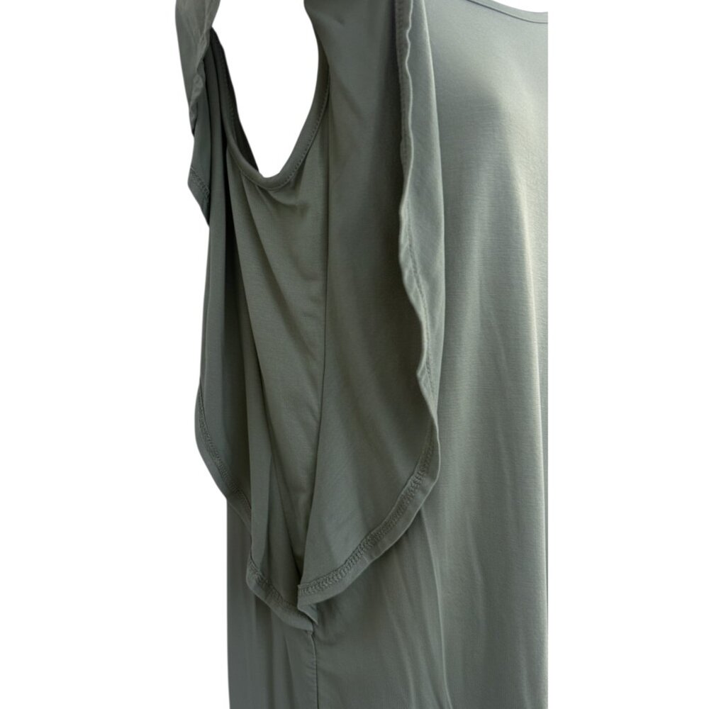 IMAN Global Chic Flutter Sleeve Top | Sage Mint Green | Size S | NWT - Picture 4 of 8
